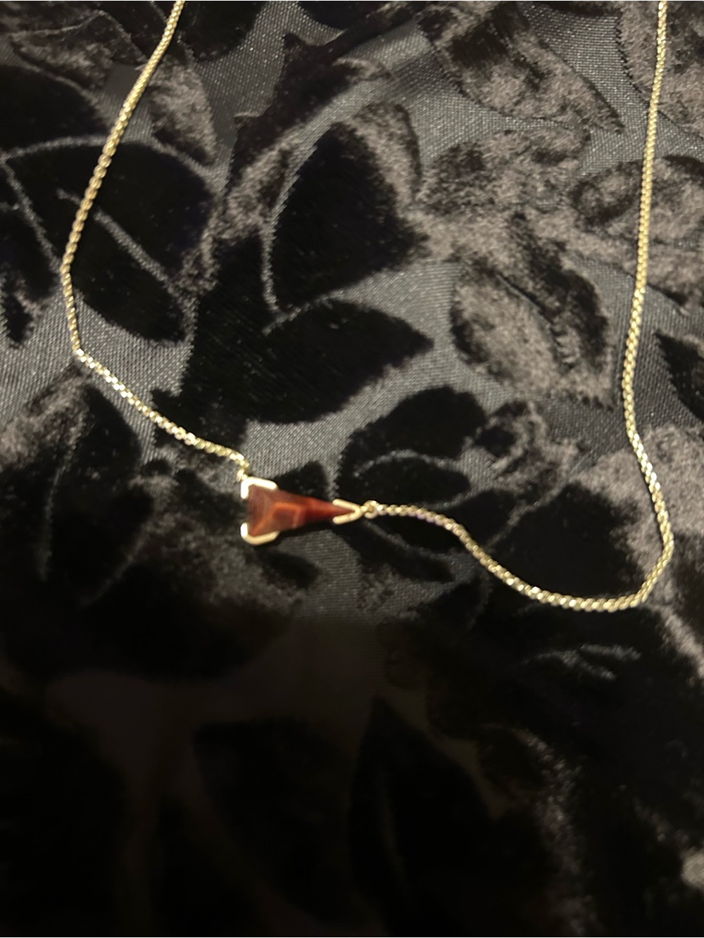 Kendra Scott silver Necklace with Brown Tooth Pendant - Picture 3 of 3